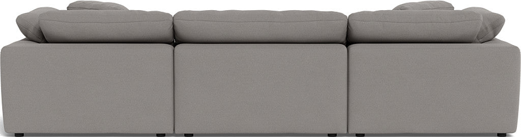 Fluffy 3-Piece Sofa Set - Ultra Soft Plush Fabric Sectional Couch for Living Room, Lounge & Family Room Comfort