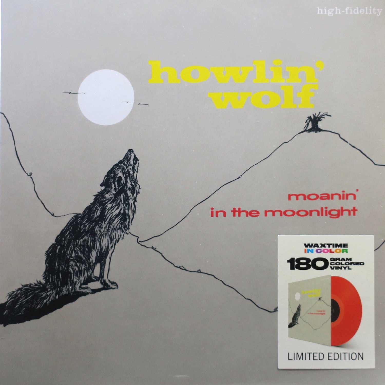 HOWLIN' WOLF 'Moanin' in the Moonlight' 180g RED Vinyl LP Record - Classic Blues Music for Collectors & Audiophiles - Perfect for Home Listening & Vintage Music Enthusiasts
