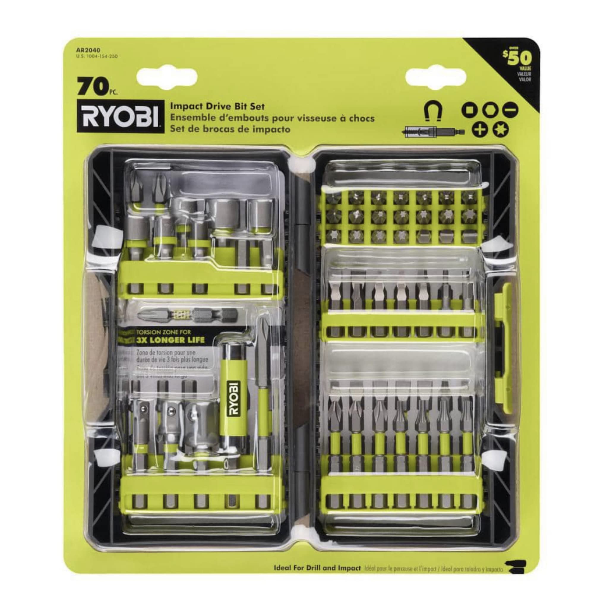 18V Cordless 1/2 Inch Drill Driver Kit with 70-Piece Drill Bit Set, Lithium-Ion Battery & Charger | Heavy Duty Power Tool for DIY Projects, Home Repairs & Woodworking