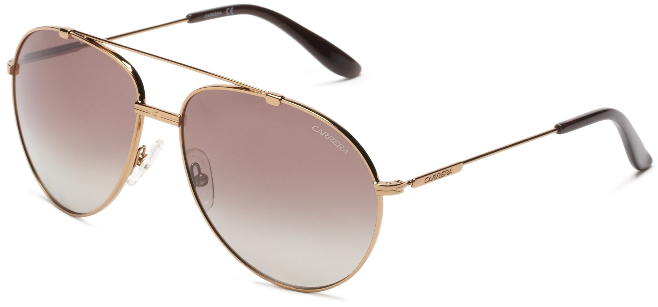 Carrera CA67/S Pilot Sunglasses - Antique Gold/Brown Polarized Lenses, 60mm UV Protection - Perfect for Driving, Outdoor Sports & Fashion Accessories