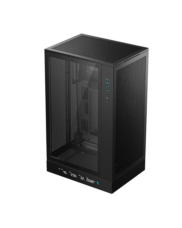 DeepCool CH270 Digital ITX PC Case - Compact Mini Tower for Gaming & Home Office (Black/White) | Perfect for Small Spaces & High-Performance Builds