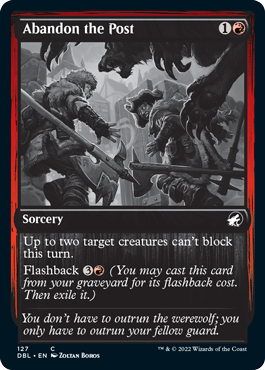 Abandon the Post [Innistrad: Double Feature] - Magic: The Gathering MTG Card for Commander, Standard & Modern Decks - Perfect for Horror-Themed Game Nights