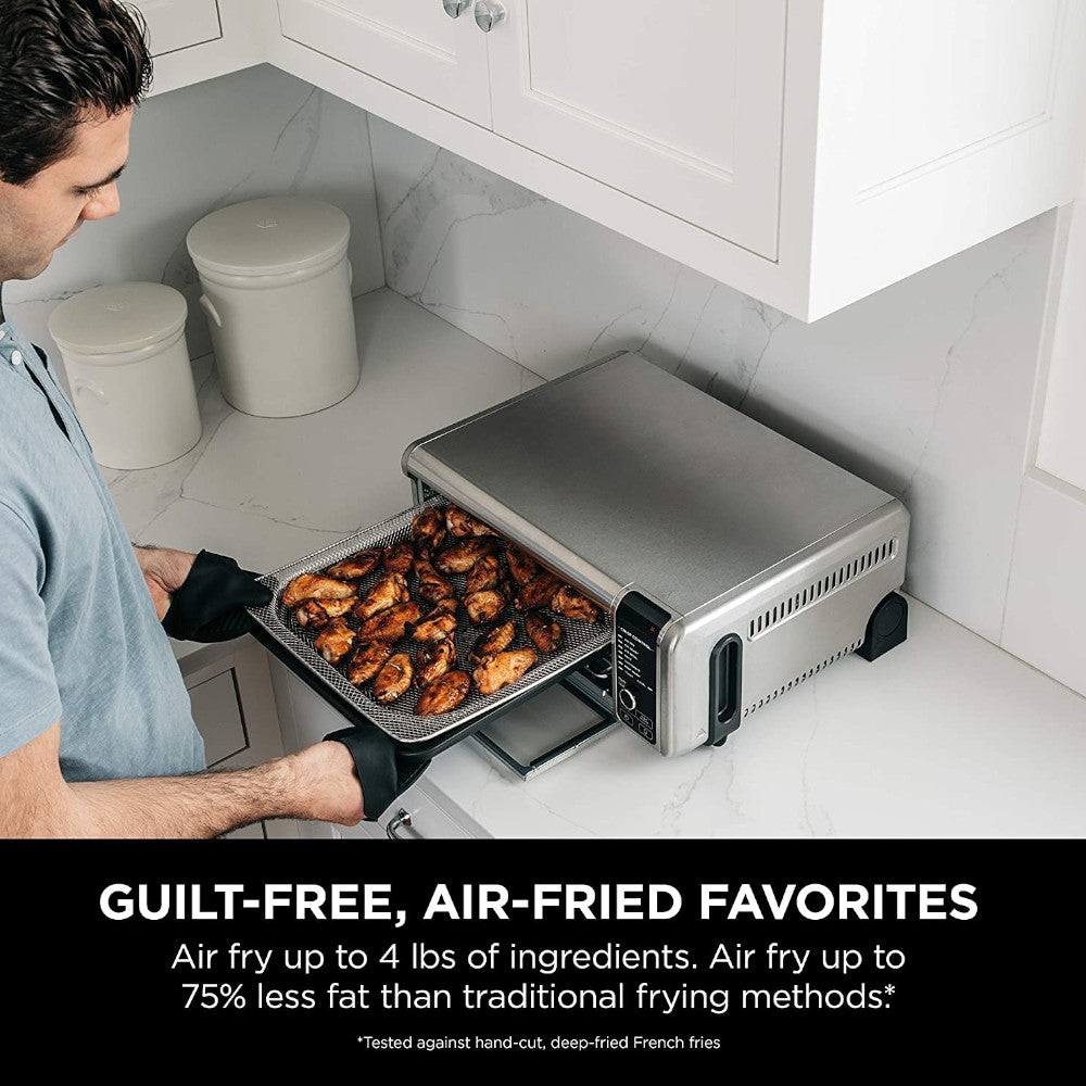 Ninja Foodi 8-in-1 Digital Air Fryer Oven with Convection Bake, Toast & Air Fry Functions | FT102 Countertop Appliance | Perfect for Small Kitchens, Dorms & RV Cooking