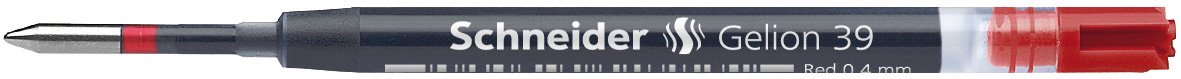 Schneider Gelion 39 Large-Capacity Refillable Gel Pen - ISO G2 Rollerball Pen with Smooth Ink Flow (Red) - Perfect for Office, School & Note Taking