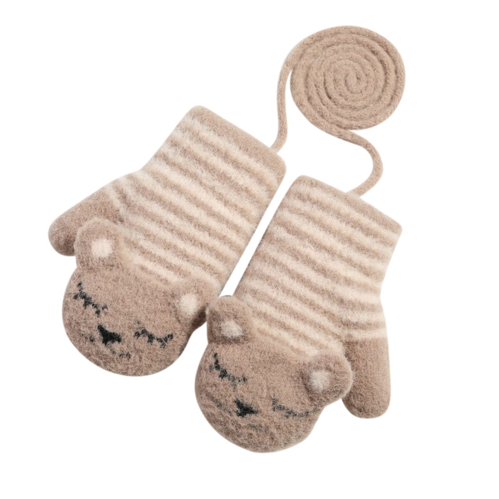 **Warm & Windproof Plush Baby Mittens for Kids - Soft Padded Gloves for Infants & Toddlers - Perfect for Winter, Snow Play & Outdoor Adventures**