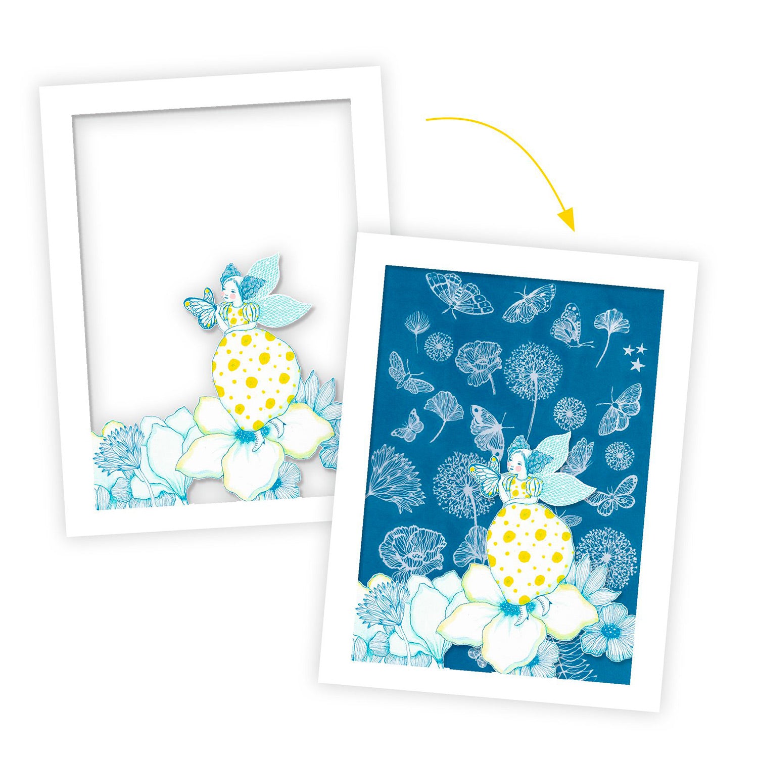 Cyanotype Kit for Beginners - Moonlight Photography DIY Art Supplies | Create Stunning Blueprints & Sun Prints for Home Decor, Scrapbooking & Gifts