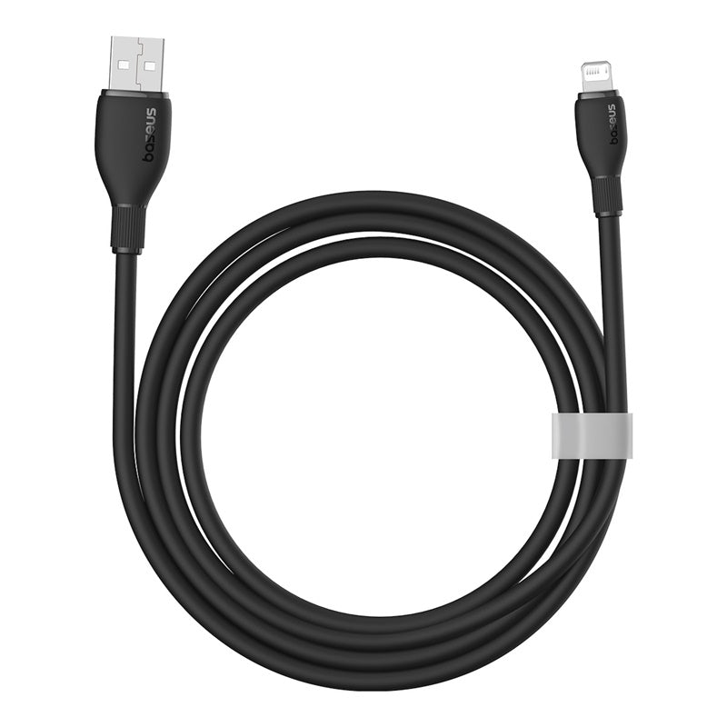 Baseus 2M USB to Lightning Charging Cable for iPhone - Fast Charging, Durable & Tangle-Free - Perfect for Home, Office & Travel (Black)