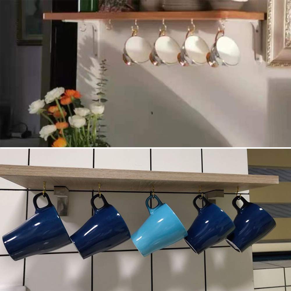 50 Pcs Nickel Plated Screw-in Ceiling Hooks - 1 Inch Silver Cup Hooks for Cabinet, Shelf & Home Organization | Perfect for Hanging Plants, Lights & Decor