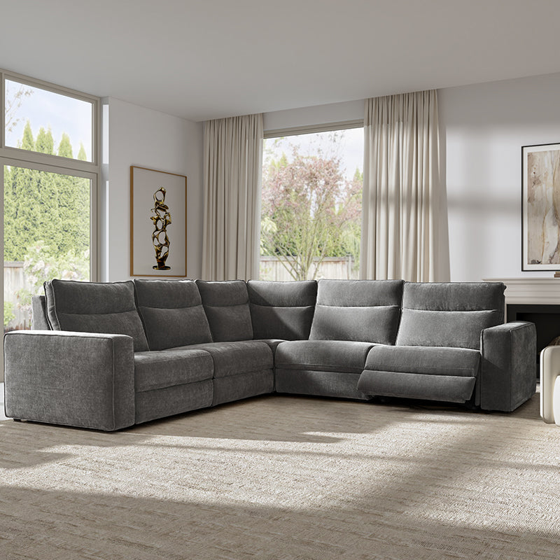 EliteNest Smart Modular Sofa with Power Recliners - Easy Assembly, Customizable Living Room Furniture for Modern Home & Entertainment Spaces