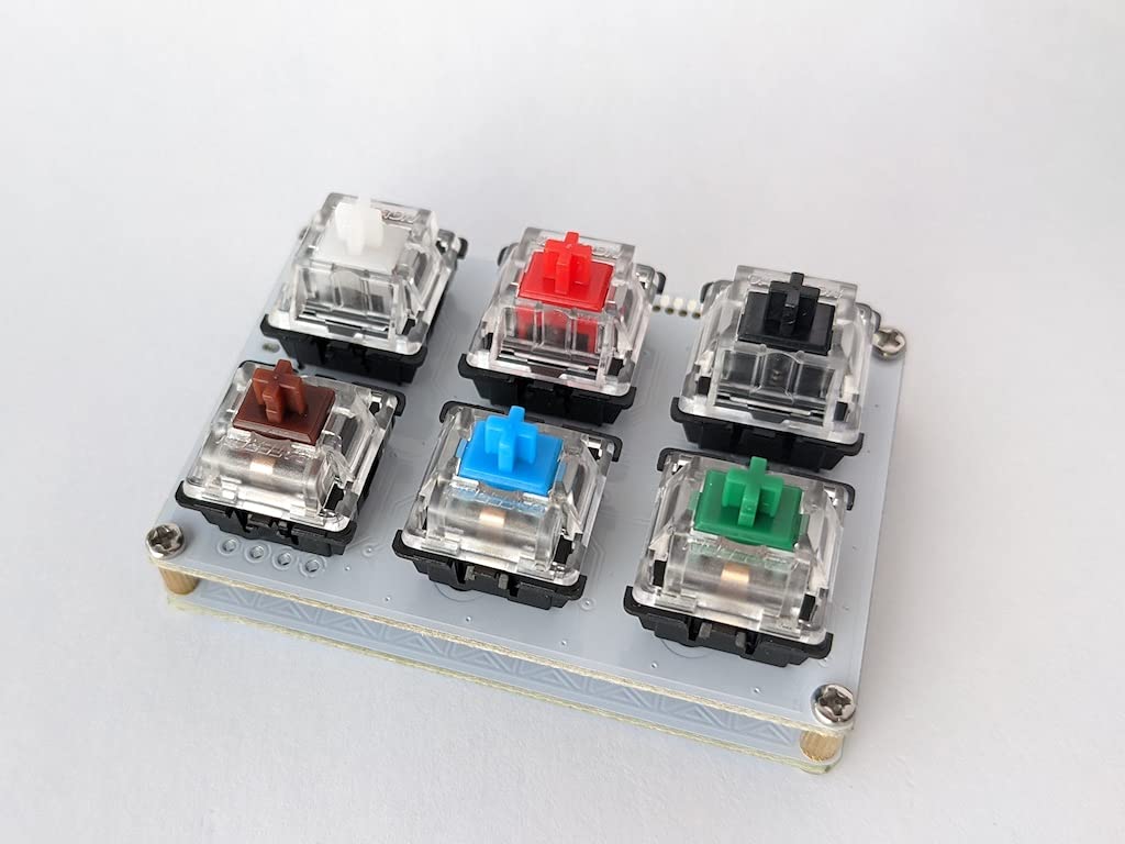 6-Key Programmable MX Mechanical Keyboard Switch Tester - Hot-Swappable Scramble Design (White) | Perfect for Gamers, Typists & Keyboard Enthusiasts to Test Switches Before Building Custom Keyboards
