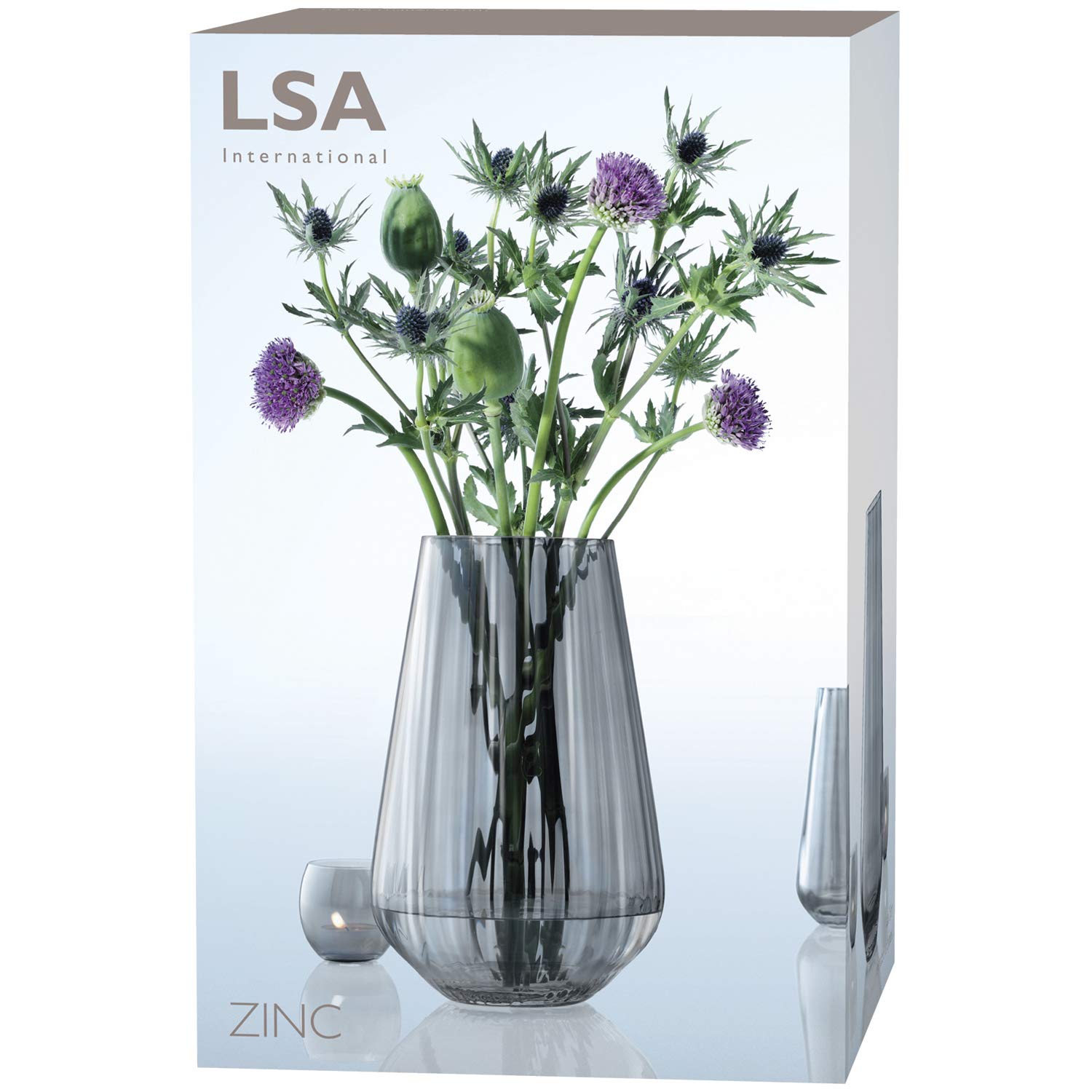 Elegant Zinc Vase 11 Inches Tall - Sheer Zinc Metal Flower Vase for Home Decor, Wedding Centerpieces & Tabletop Arrangements