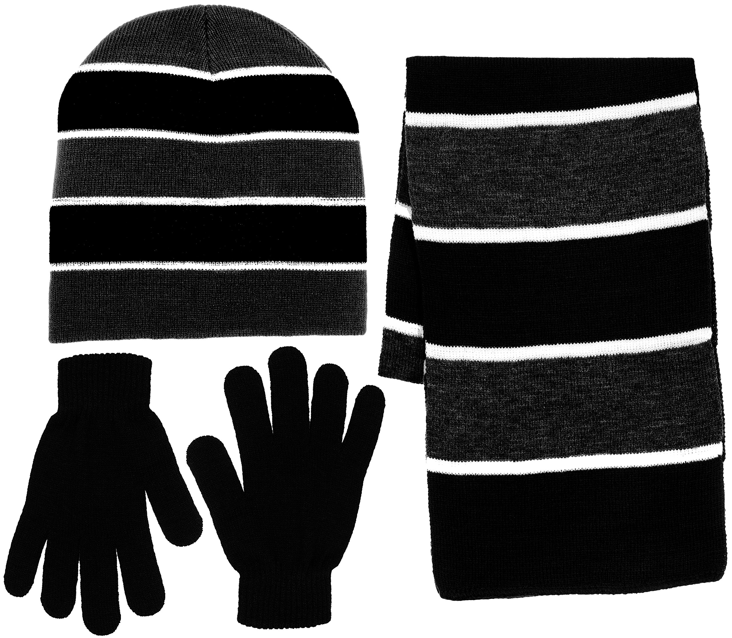 Boys Winter Hat Scarf Gloves Set - 4 Colors for Cold Weather