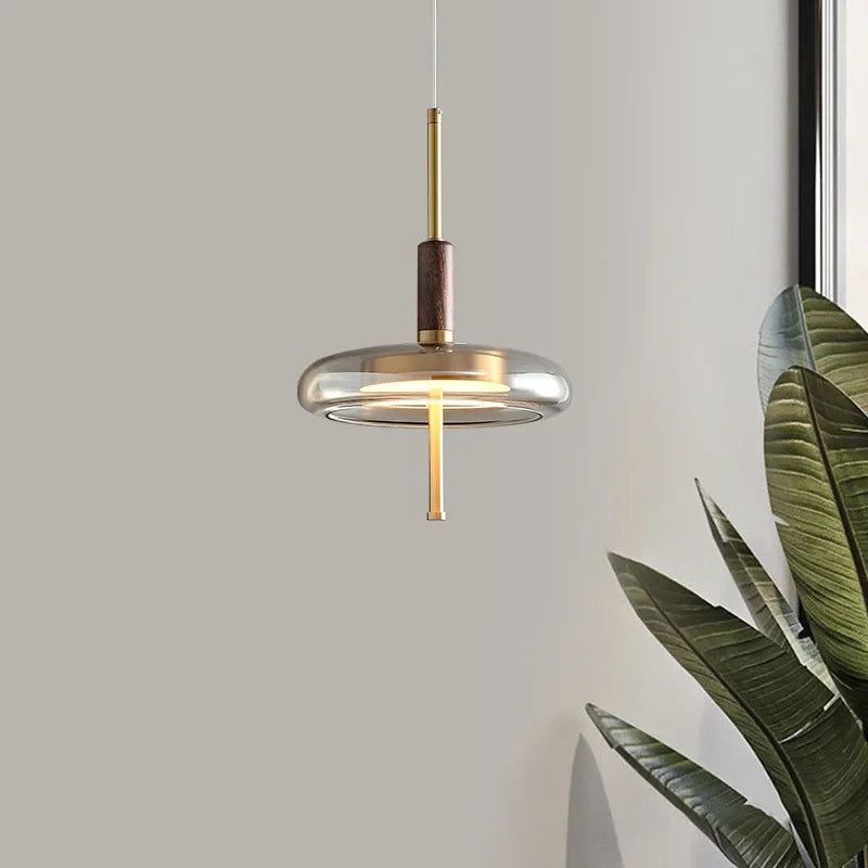 Nimbus Loft Modern Glass Pendant Light - Stylish Hanging Lamp for Kitchen Island, Dining Room, and Living Room Decor