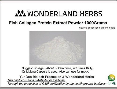 Pure Hydrolyzed Collagen Peptide Protein Powder from Fish Scale Extract - 1kg (35oz) for Skin, Hair & Joint Health | Organic, Unflavored Supplement for Smoothies, Coffee & Baking
