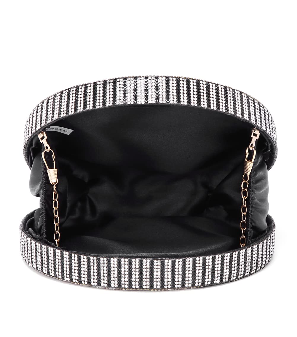 Covelin Women's Rhinestone Evening Clutch Bag - Dollar Coin Design Handbag for Parties, Weddings & Special Occasions