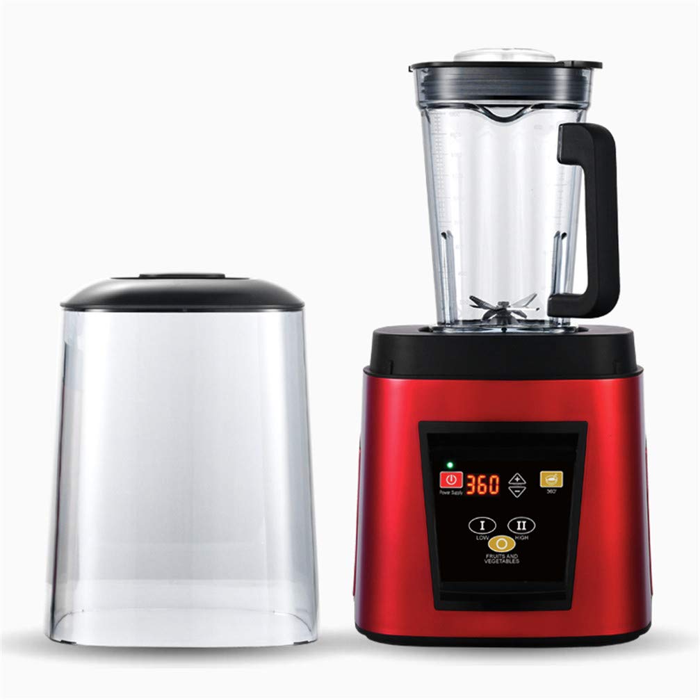 1800W 10-Speed Commercial Blender with 33,000 RPM - Powerful Smoothie Maker & Food Processor for Fruits, Vegetables, Juicing - Portable Mini Blender for Home, Kitchen, Gym & Office Use - Red