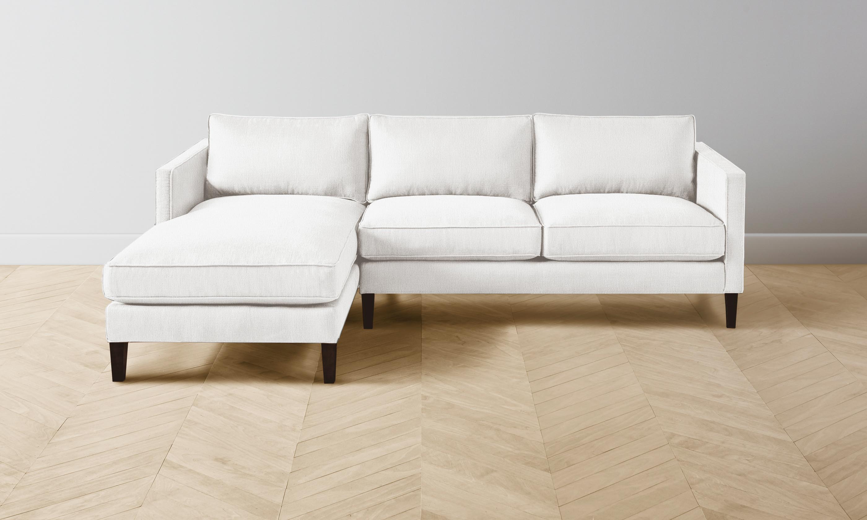 Crosby Sectional Sofa - Performance Bouclé Polar Fabric, Modern & Comfortable for Living Room, Family Room, or Lounge Area