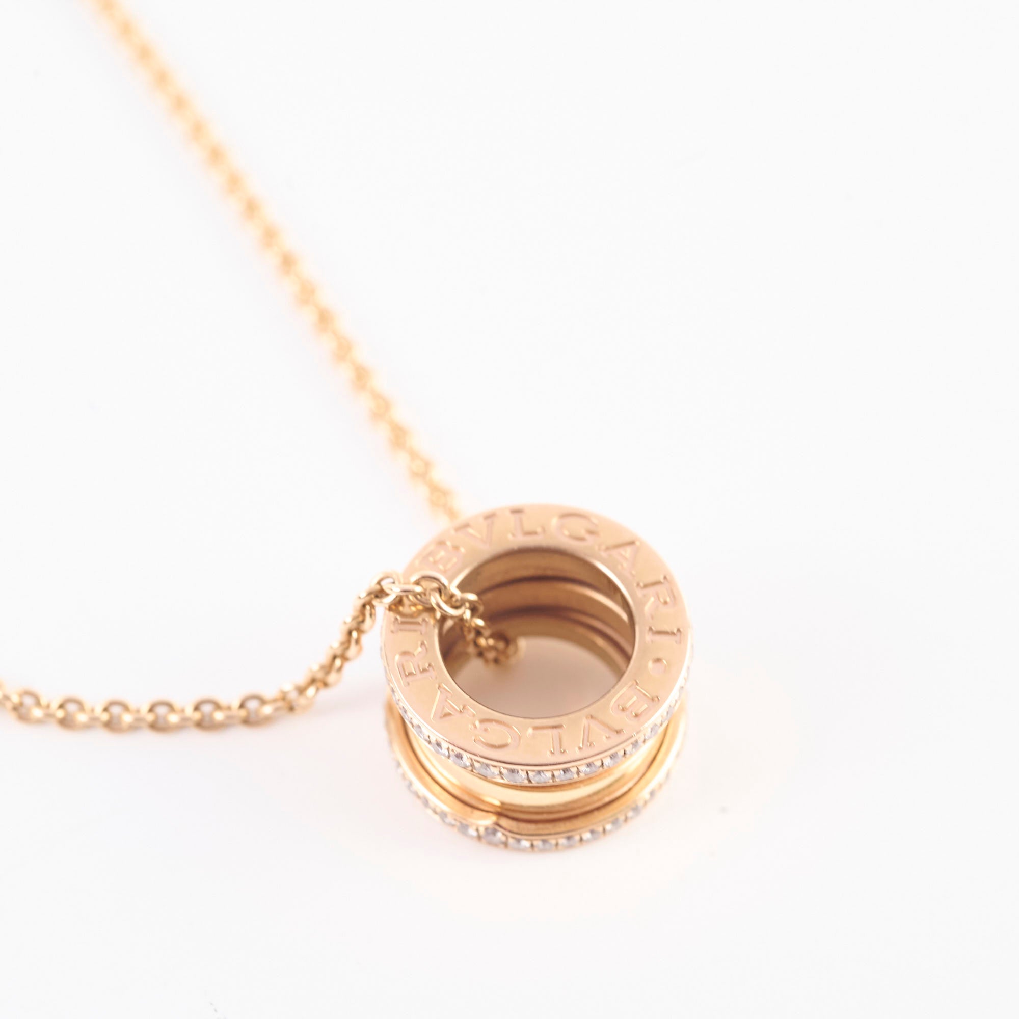 Bvlgari B.zero1 Diamond Necklace in 18K Rose Gold - Elegant Jewelry for Women, Perfect for Weddings, Anniversaries & Special Occasions
