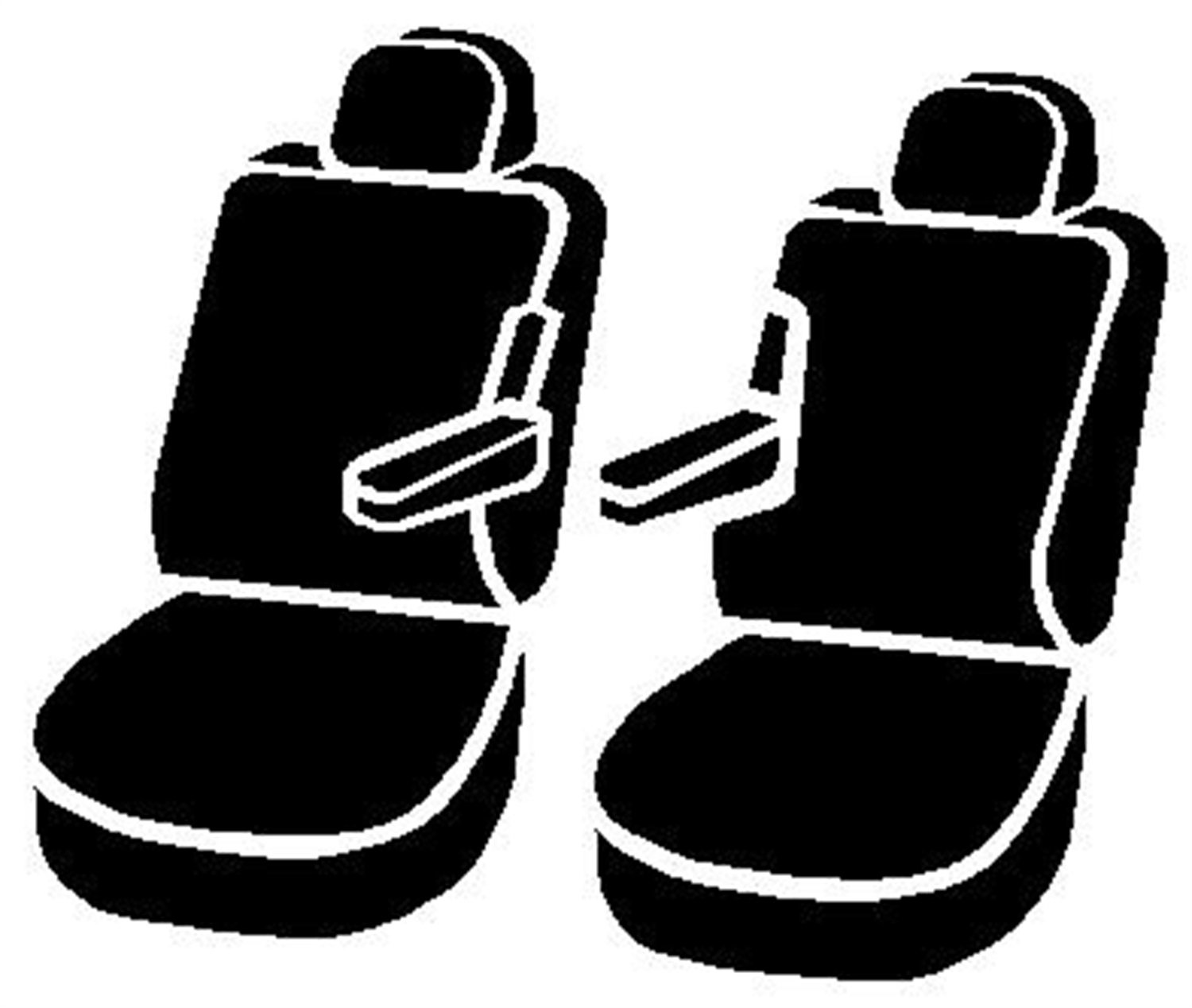 Fia SL69-51 Red Custom Fit Front Seat Covers for Bucket Seats - Premium Leatherette (Black with Red Center Panel) - Universal Car Accessories for Sports Cars, Trucks & SUVs - Perfect for Road Trips, Daily Commute & Car Protection