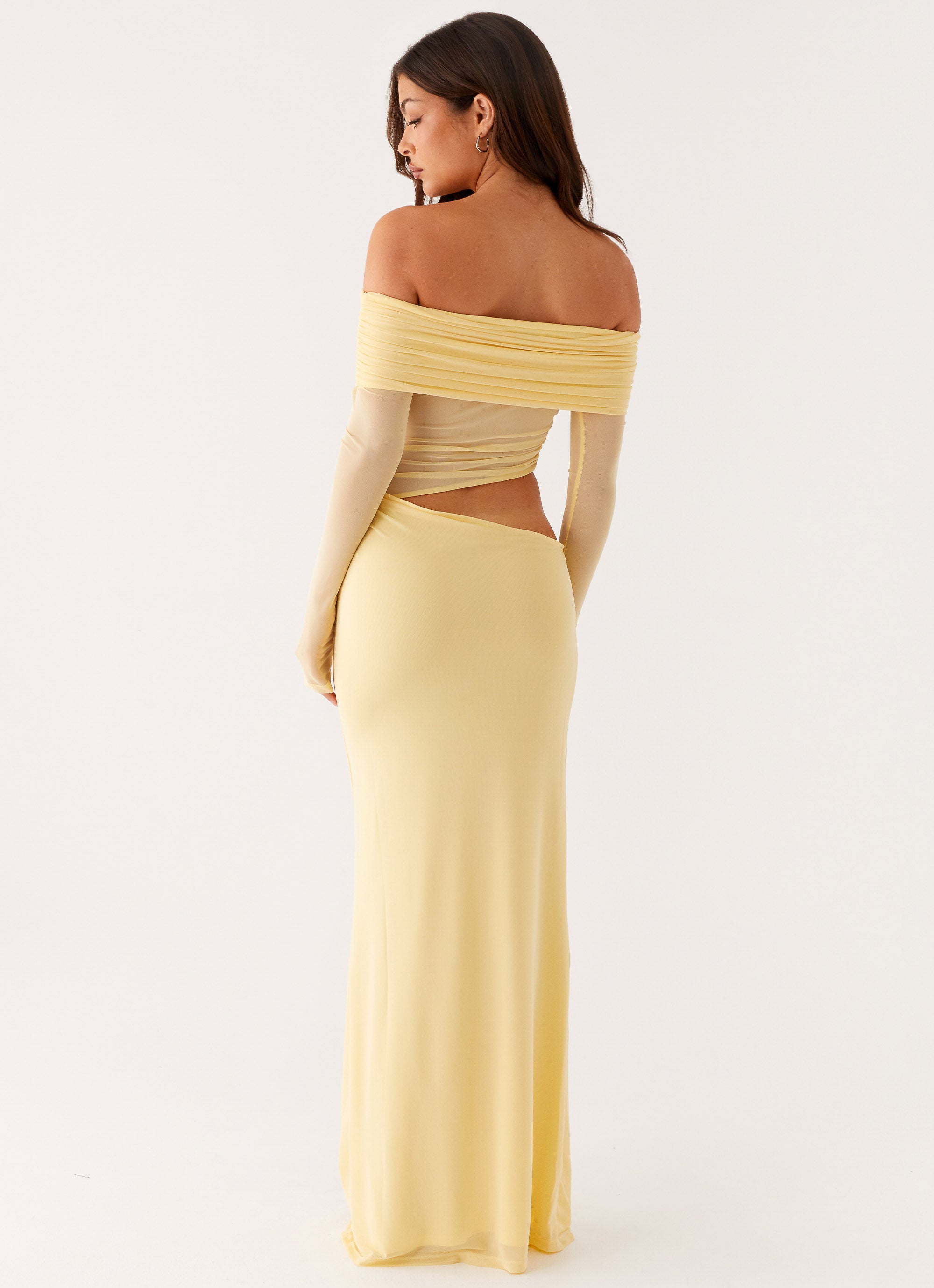 Emery Maxi Dress for Women - Flowy Summer Yellow Long Dress with Side Slits, Perfect for Beach, Vacation, and Casual Outings