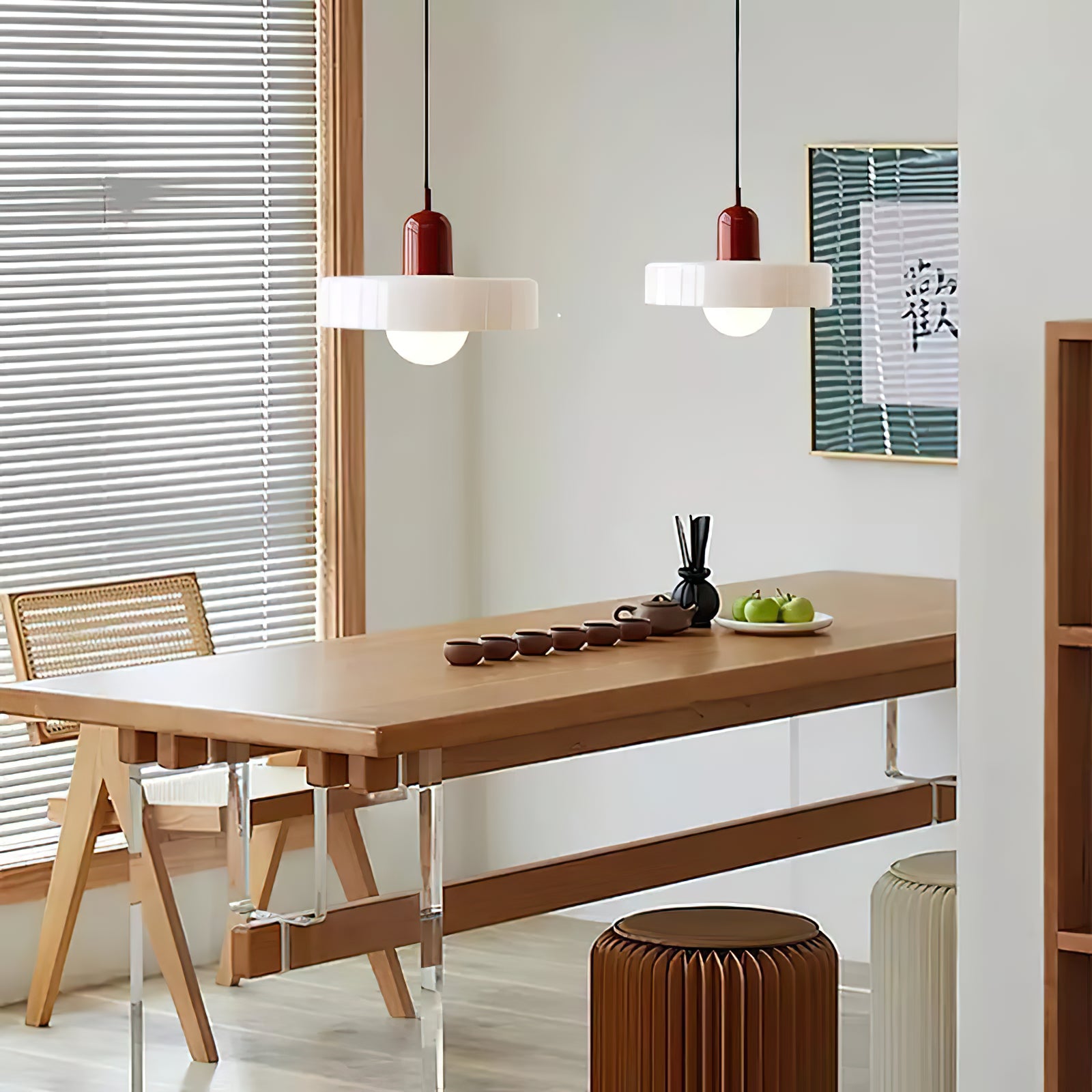 Modern Disc Orb Pendant Light Fixture - Sleek Minimalist Ceiling Lighting for Dining Room, Kitchen, Bedroom & Living Room Decor