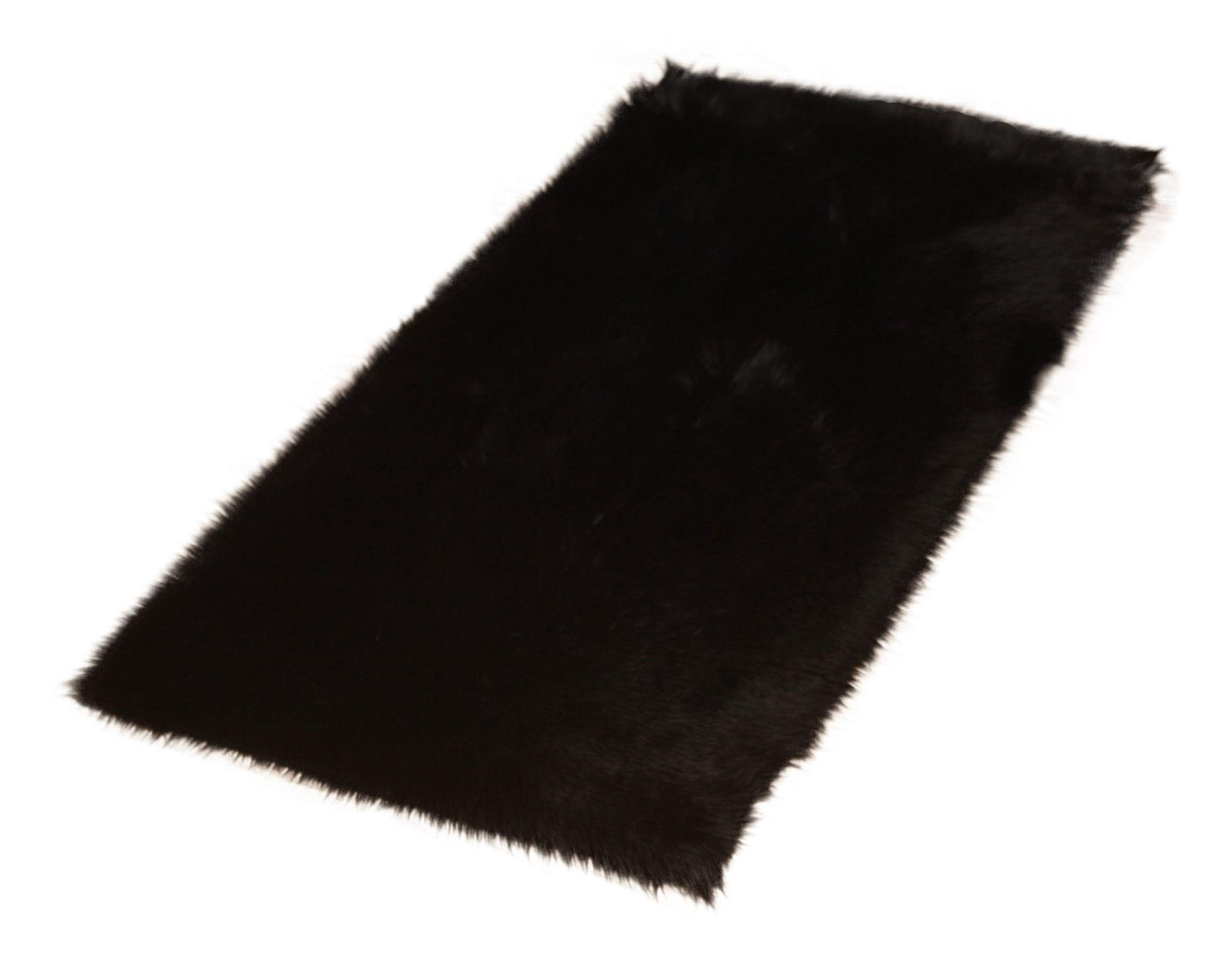 Premium Flokati Faux Fur Area Rug 6x9 Feet - Soft Shaggy Black Carpet for Living Room, Bedroom & Nursery - Luxurious & Cozy Home Decor