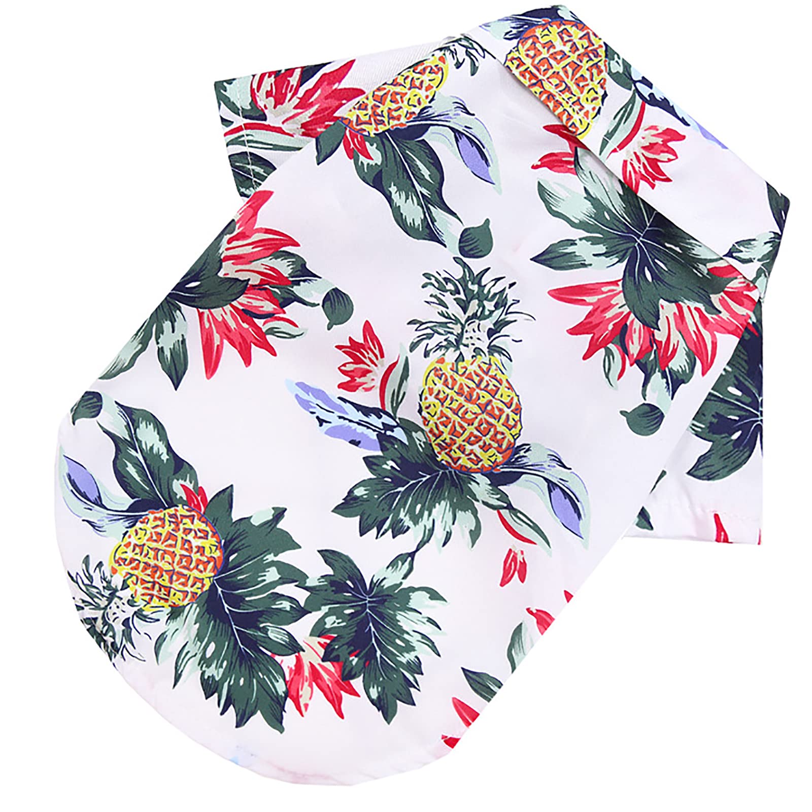 Hawaiian Dog Shirt for Summer - Cool & Breathable Pet Sweatshirt for Small, Medium, Large Dogs - Boys & Girls Puppy Outfit in White (X-Large) - Perfect for Beach, Vacation & Outdoor Adventures