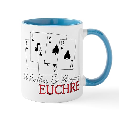 White/Blue Inside - Euchre Playing Mug