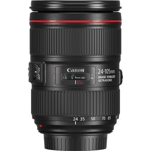 Canon EF 24-105mm f/4L IS II USM Lens for DSLR Cameras - Professional L Series Zoom Lens with Image Stabilizer & Ultra Sonic Motor - Includes 2x SanDisk 64GB Extreme PRO SD Memory Cards - Perfect for Travel, Portrait & Wedding Photography