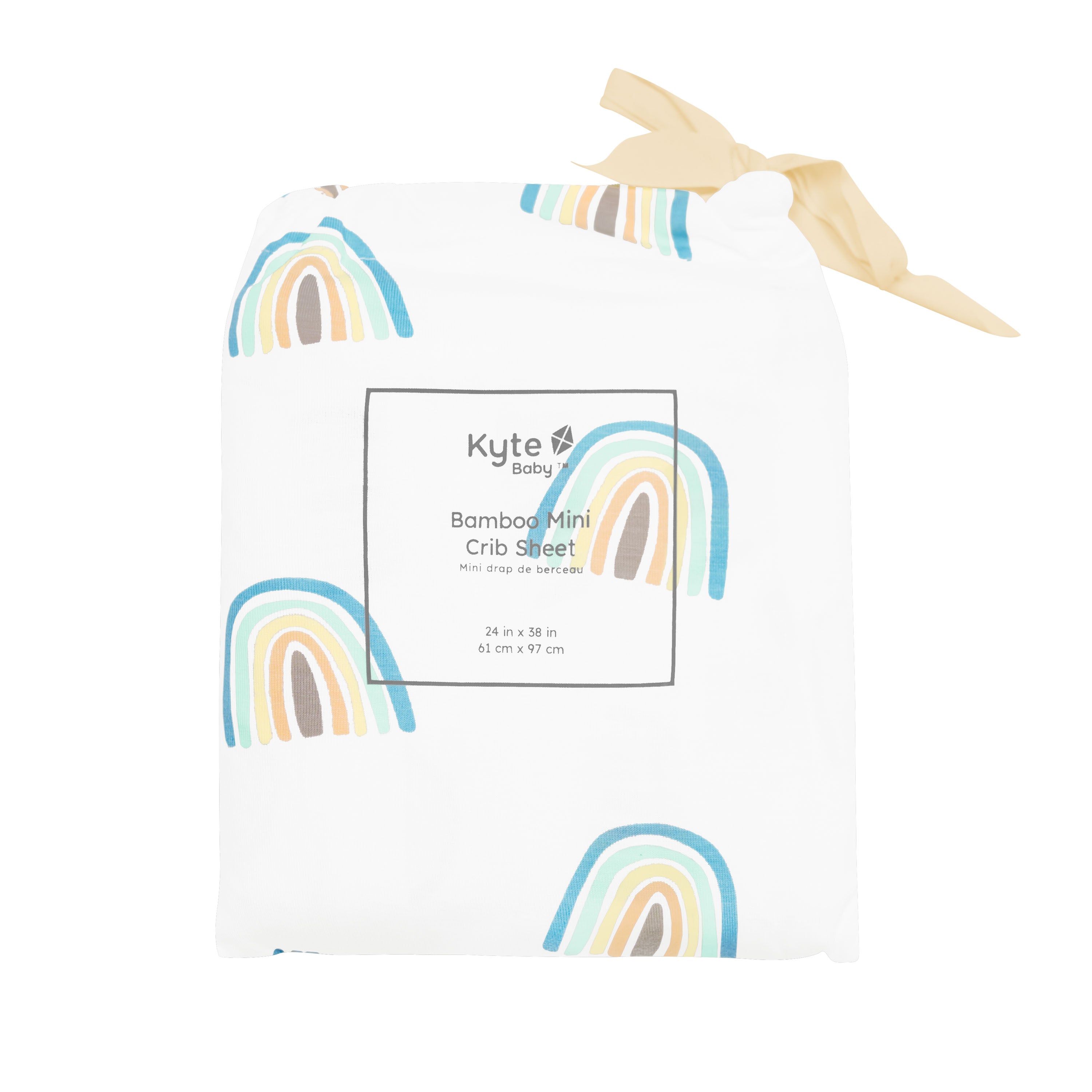 Makai Rainbow Mini Crib Sheet - Soft Organic Cotton Baby Bedding for Newborn & Toddler - Perfect for Nursery, Daycare & Travel