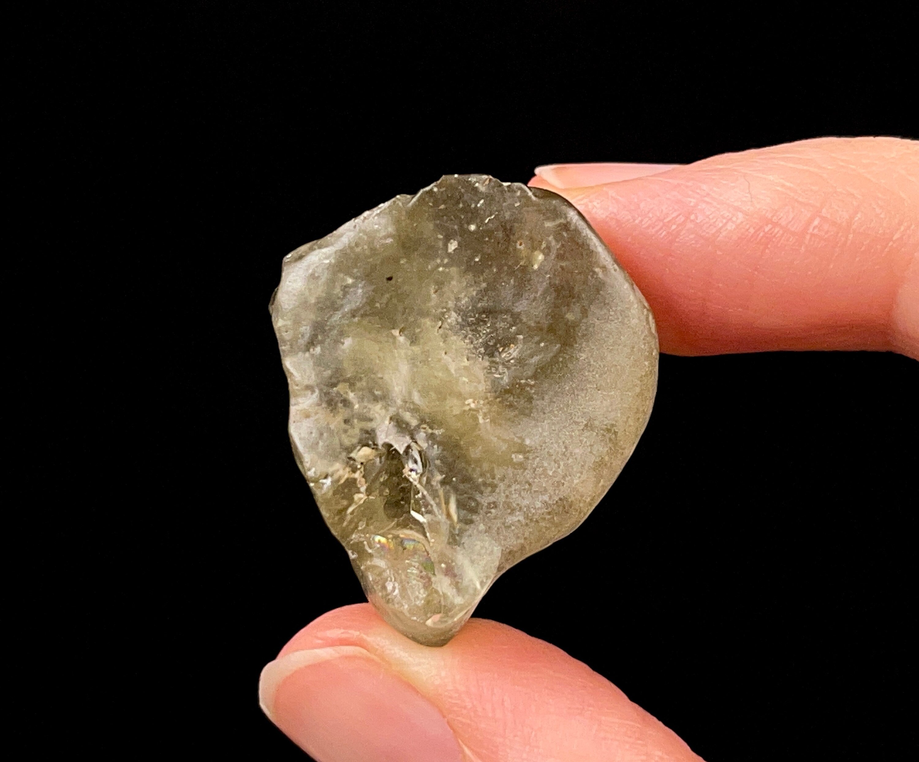 Libyan Desert Glass Raw Crystal - Rare Green Natural Mineral Specimen for Collectors, Unique Gift & Home Decor | Healing Crystal, Meditation & Spiritual Use