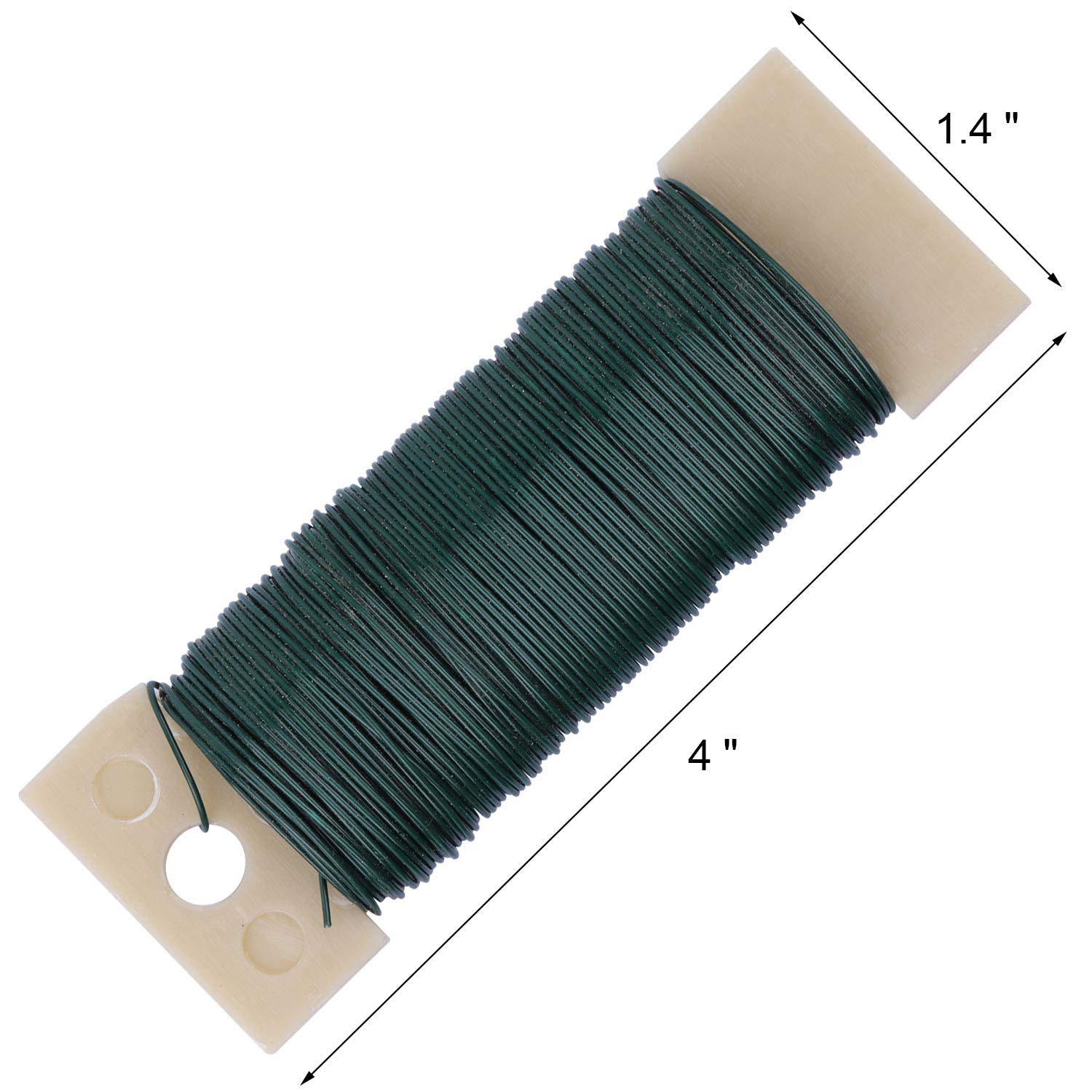 8 Pack 264 Yards 22 Gauge Green Floral Paddle Wire - Perfect for DIY Wreaths, Garland, Floral Arrangements & Craft Projects (Ideal for Wedding Decor, Home Centerpieces & Seasonal Displays)