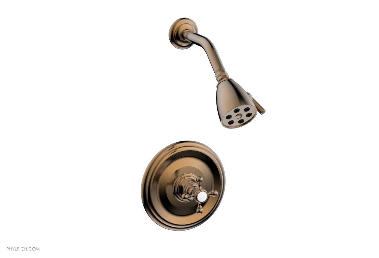 HEX TRADITIONAL Pressure Balance Shower Set 500 21 - Chrome Finish Bathroom Faucet for Modern & Classic Home Decor, Perfect for Spa-Like Shower Experience