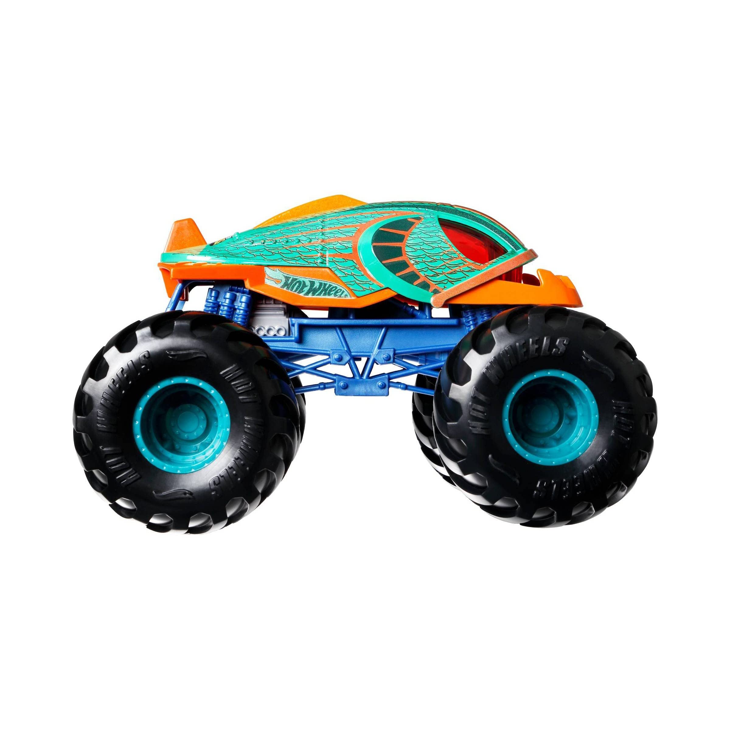 Hot Wheels Monster Trucks 1:24 Scale Piran-Ahhh Vehicle - Die-Cast Toy Car for Kids & Collectors - Perfect for Playtime, Racing & Display