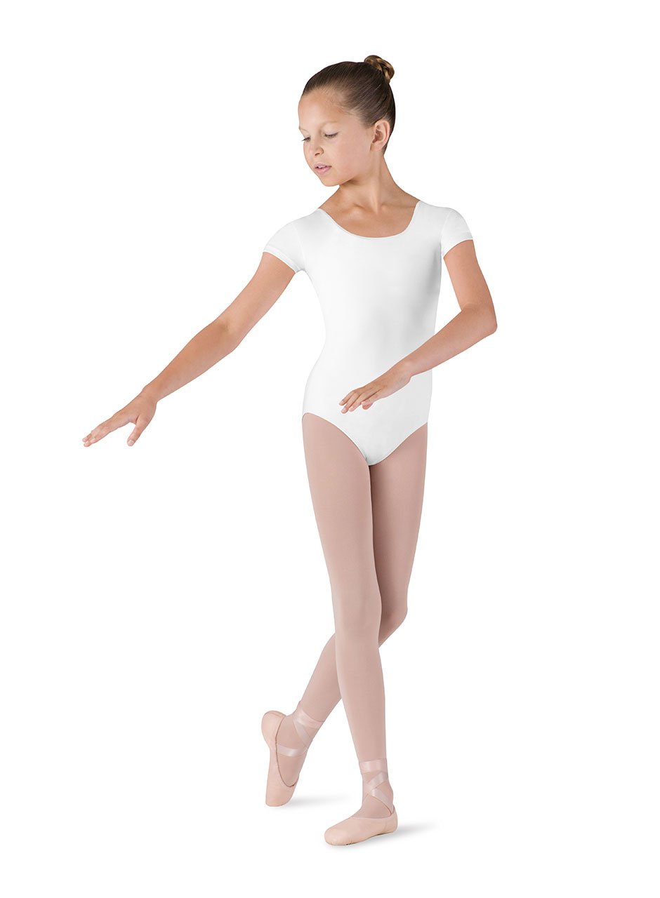 Bloch Dance Girls Dujour Microlux Short Sleeve Leotard - Ballet Leotard for Kids & Toddlers - Comfortable Stretch Fabric for Dance Class, Recital & Performance