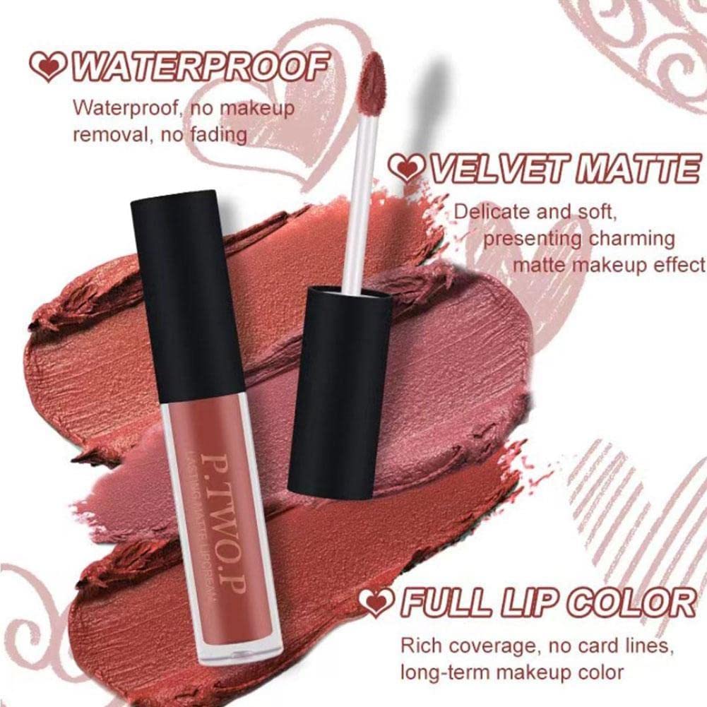 3PCS Matte Velvet Lip Gloss Set - Long Lasting Moisturizing Lip Tint for Women, Sexy Lip Glaze Makeup Kit (F6U8) - Perfect for Parties, Date Nights & Everyday Wear