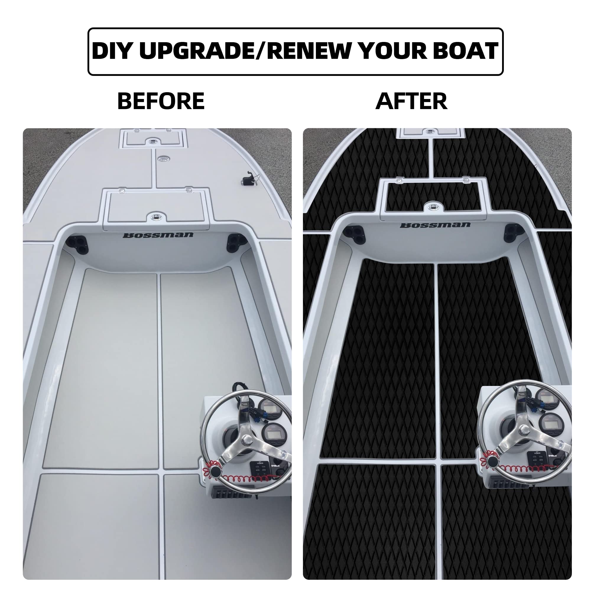 Premium EVA Foam Boat Decking Mats - Non-Slip Marine Flooring for Boats, Yachts, Kayaks & RVs (94.5