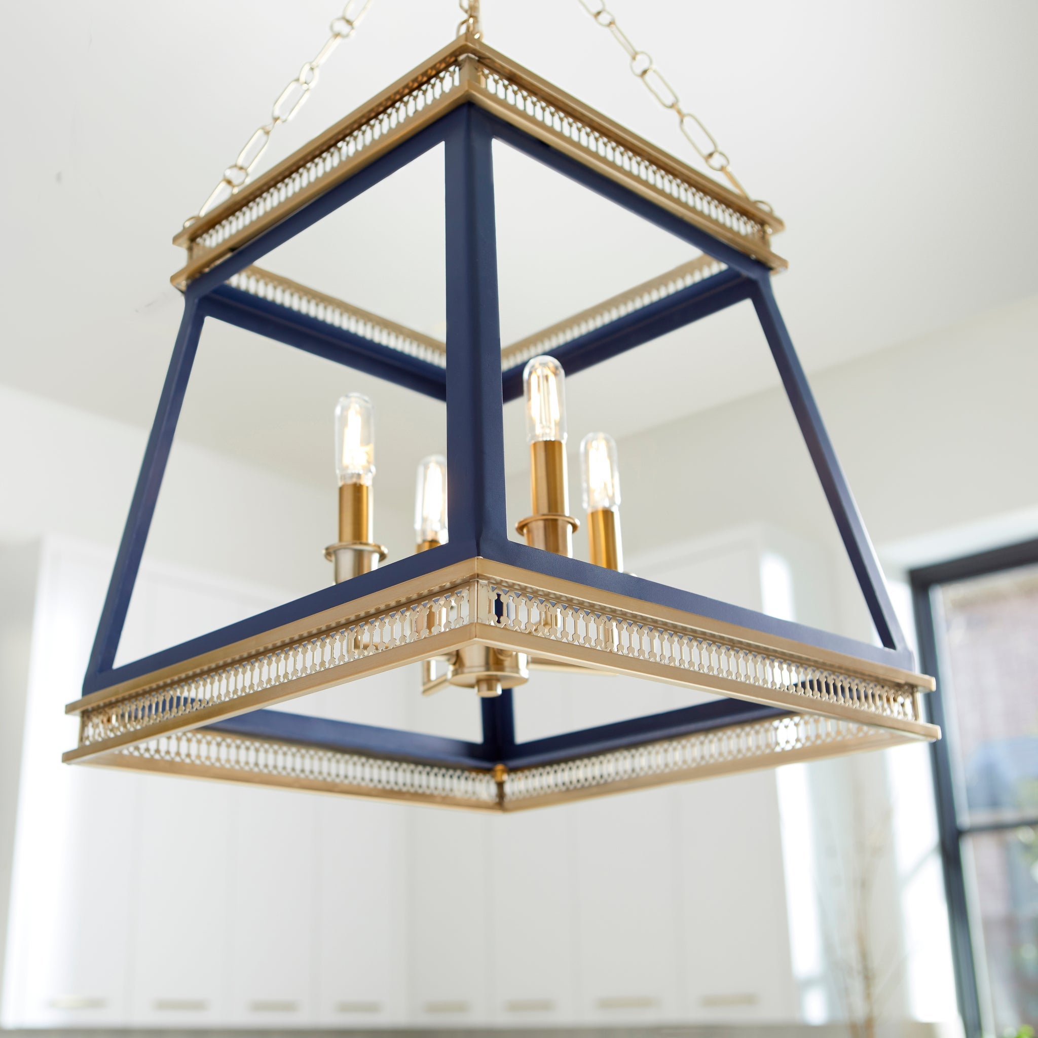 Cyan Design 10904 Gerard Pendant Light - Aged Brass Modern Farmhouse Chandelier for Dining Room, Kitchen Island & Entryway Lighting