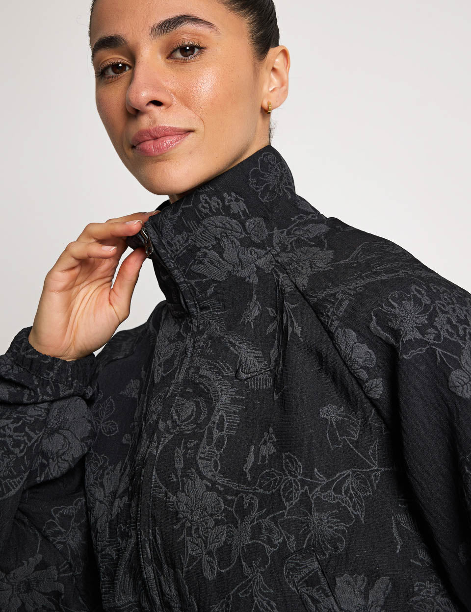 Premium Jacquard Track Jacket for Men & Women | Breathable Sportswear | Black/Anthracite | Ideal for Running, Gym & Outdoor Activities
