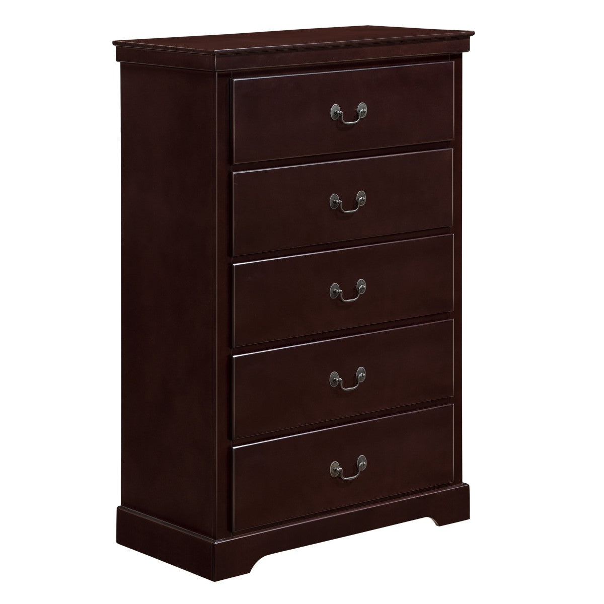 Solid Cherry Wood 5-Drawer Dresser - No Assembly Required - Perfect for Bedroom, Living Room & Office Storage