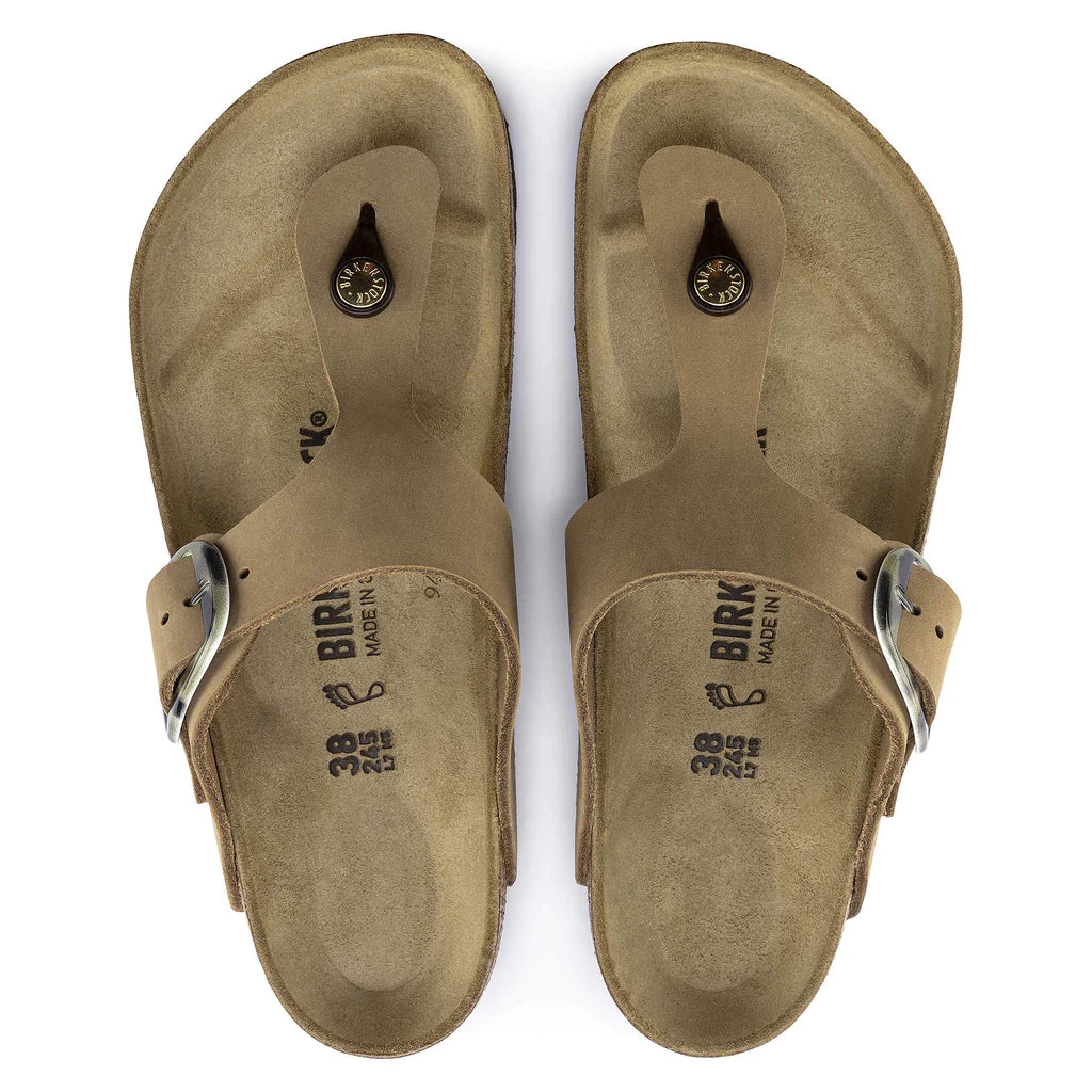 Birkenstock Gizeh Big Buckle Sandals - Women's Nubuck Leather Comfort Footwear for Casual Wear & Summer Outfits