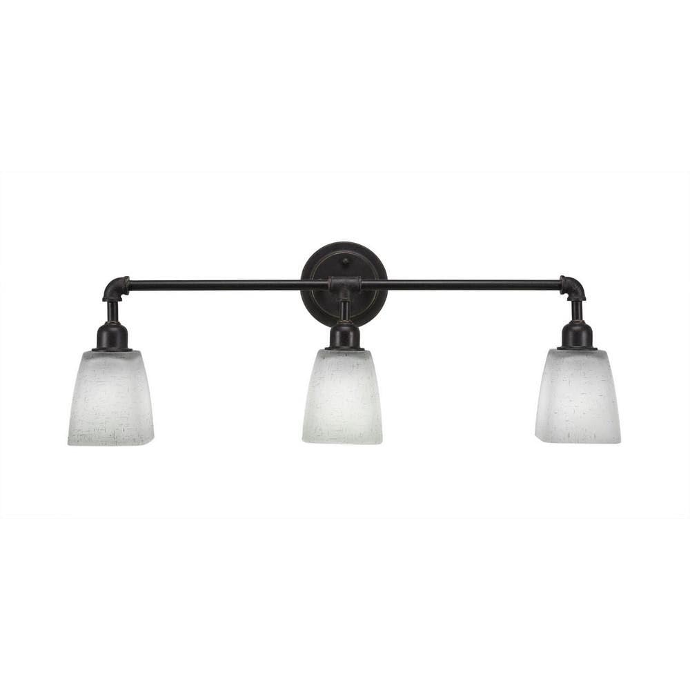 Toltec Lighting 183-DG-460 Vintage 3-Light Bathroom Vanity Bar with 4.5