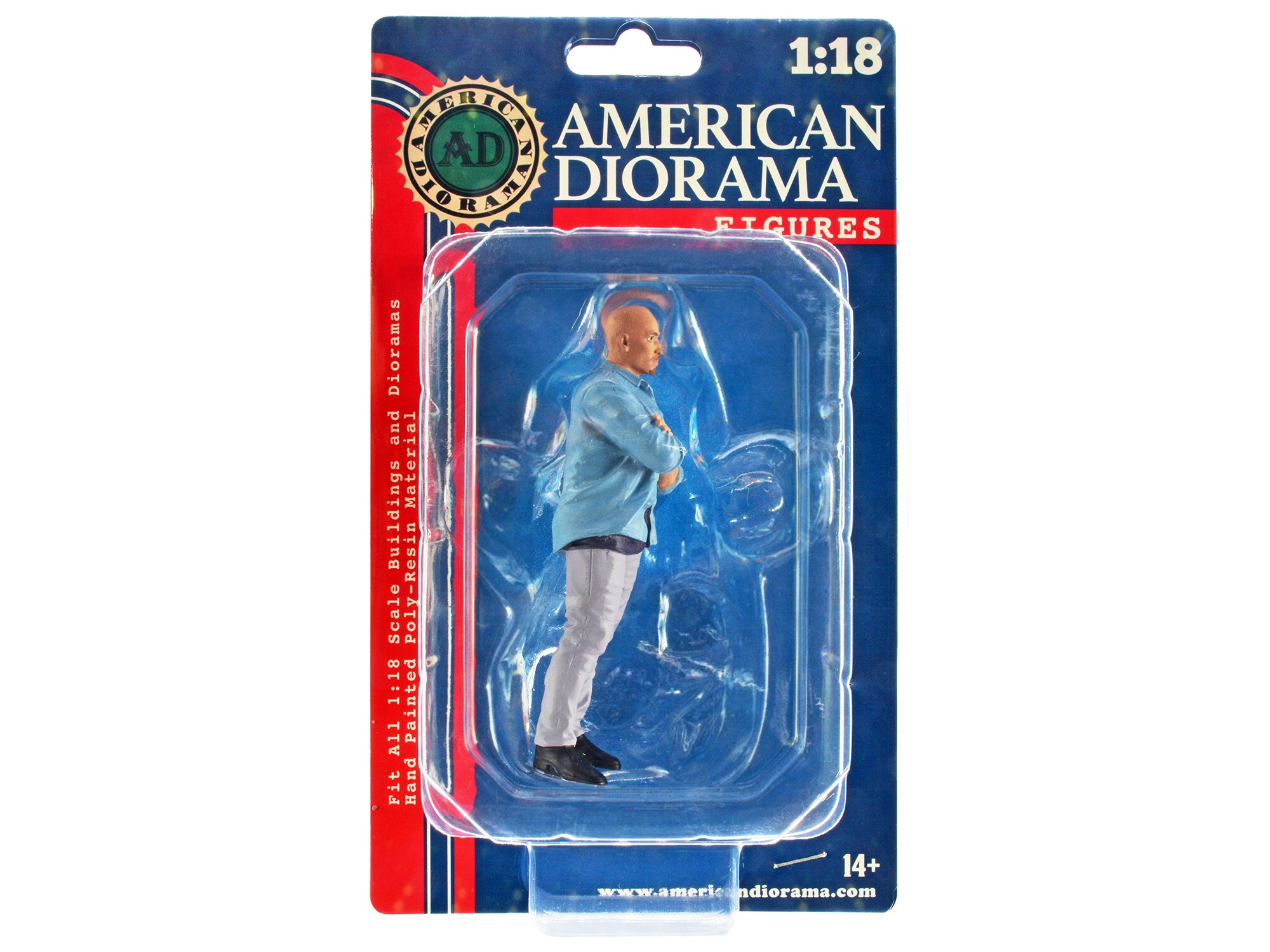 1/18 Scale Model Car Meet 3 Figure Set - American Diorama Collectible Miniature Figures for Diecast Car Displays & Diorama Scenes