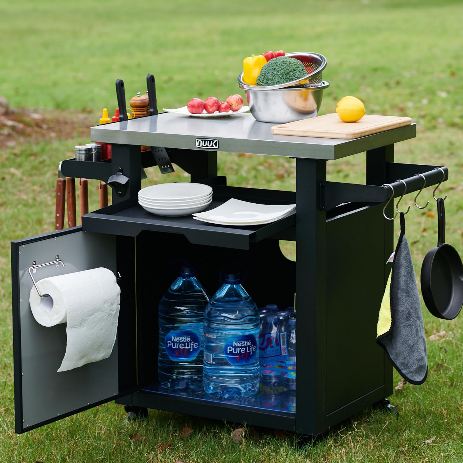 NUUK Deluxe Outdoor Grill Cart with Wheels - 20