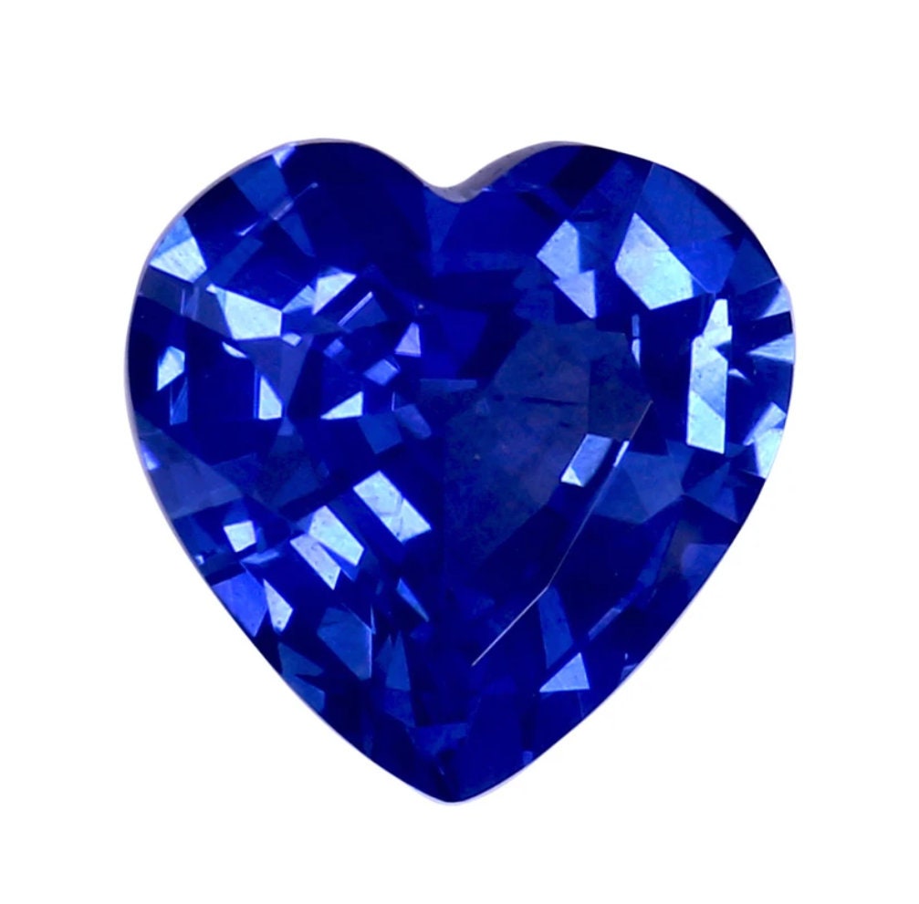 Wholesale 4mm-8mm Bright Blue Lab-Created Sapphire Heart Diamond Cut VVS Eye Clean for Jewelry Making & Engagement Rings