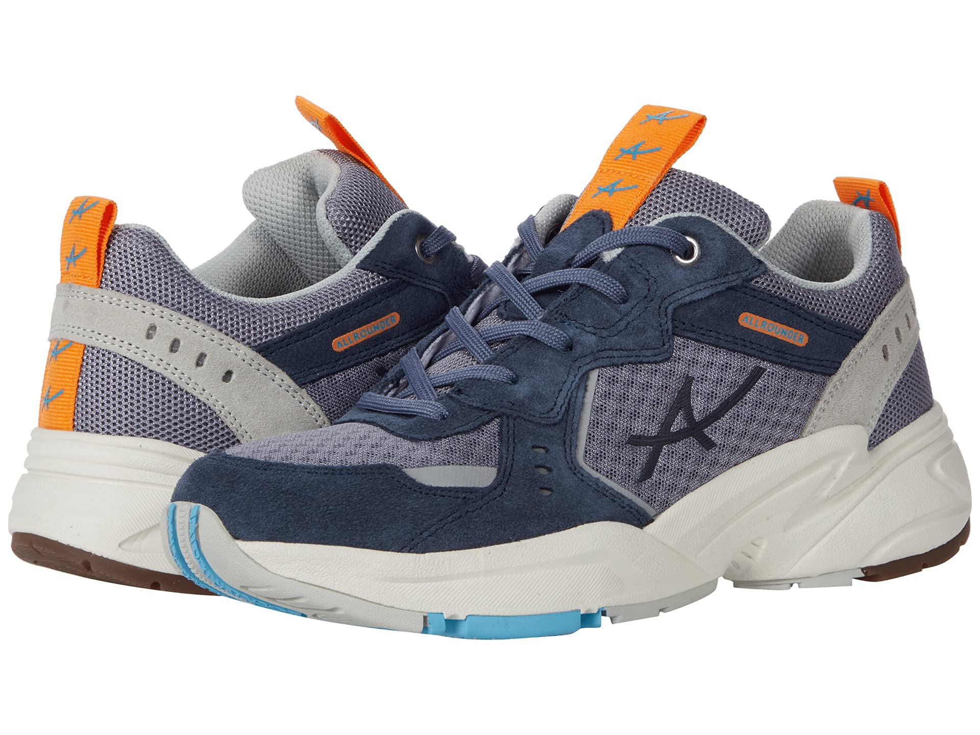 MEPHISTO Women's Dynamic 3 Sneakers - Comfortable Walking Shoes for Women, Night Shadow Blue/Quicksilver, Size 7 | Perfect for Walking, Travel & Everyday Wear