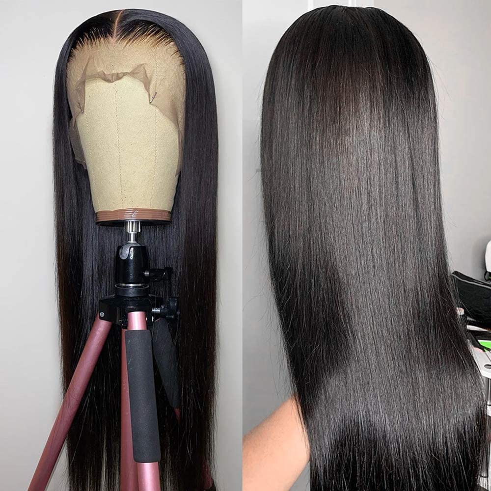 24 Inch HD Lace Front Wigs Human Hair - Pre Plucked Natural Hairline, 13x4 Lace Frontal, Glueless Straight Wigs for Women | Perfect for Daily Wear, Cosplay, and Special Occasions