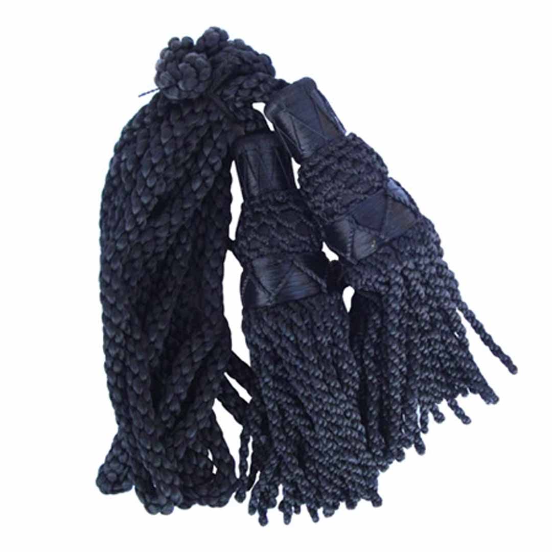 Premium Black Silk Bagpipe Cord - Durable & Elegant for Scottish Highland Bagpipes, Pipe Bands & Traditional Performances