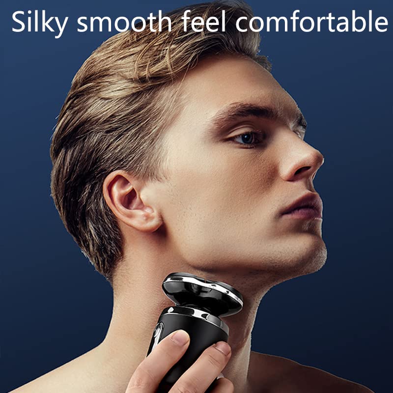 Electric Head Shaver for Bald Men - Wet & Dry Waterproof Cordless 3D Rotary Shaver with USB Recharge & LCD Display - Perfect for Travel, Gym, and Home Grooming