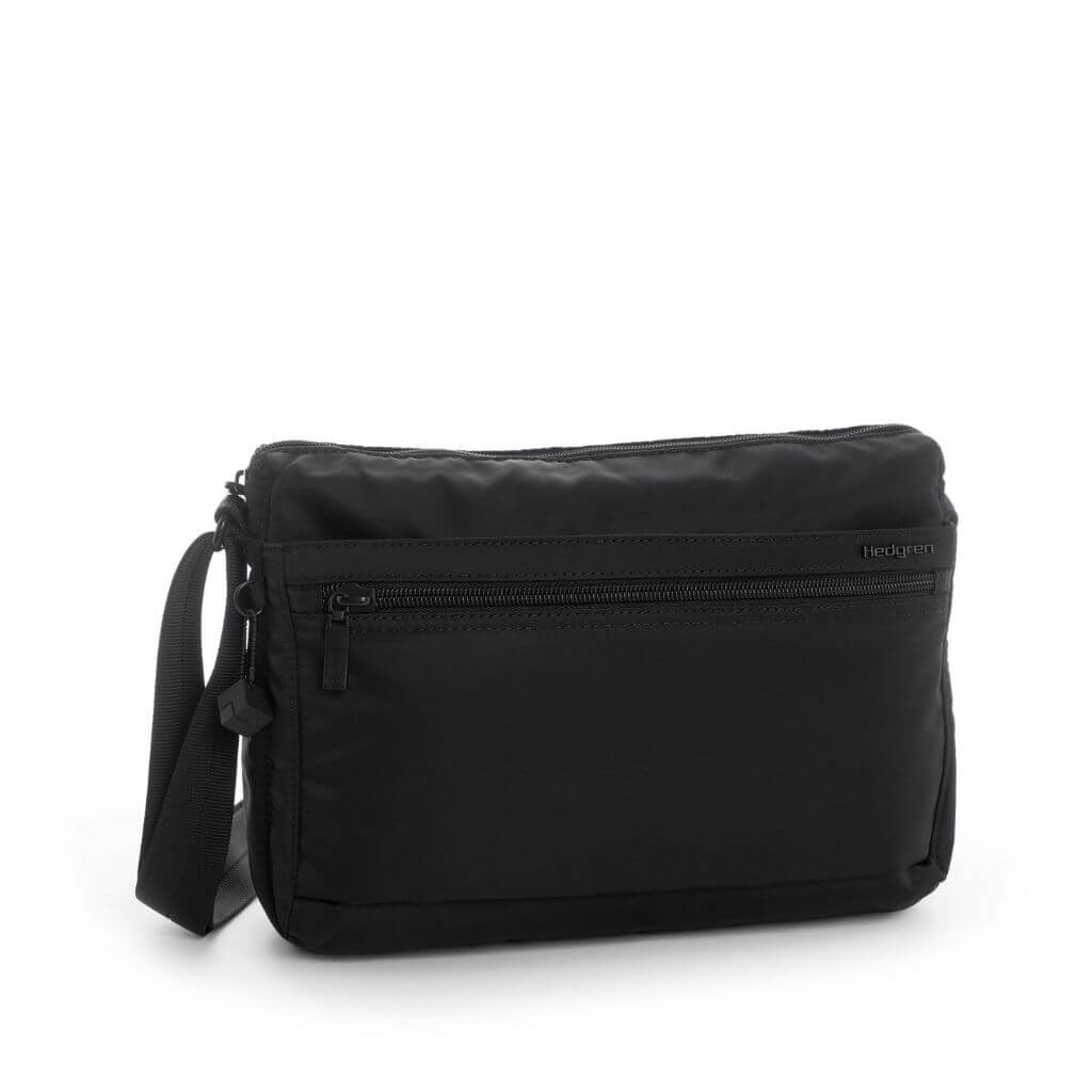 Hedgren Eye Medium RFID Blocking Crossbody Bag for Women - Secure Anti-Theft Purse for Travel, Work & Daily Use (Black)